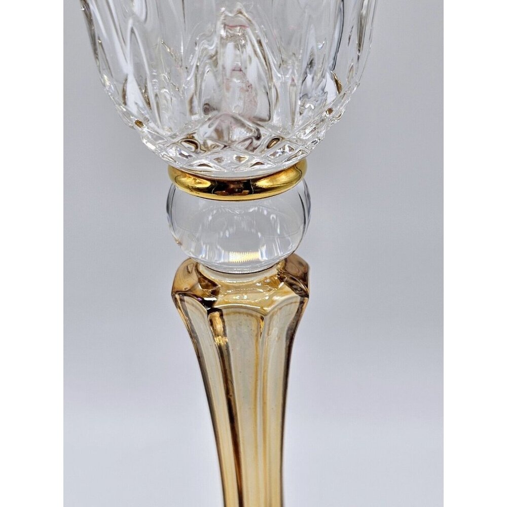 Elegant Yellow And Clear Pair Crystal Candlestick Holders Vintage Holidays Boho - Picture 4 of 10